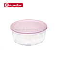 PE Lid Oven Safe Round Glass Food Containers